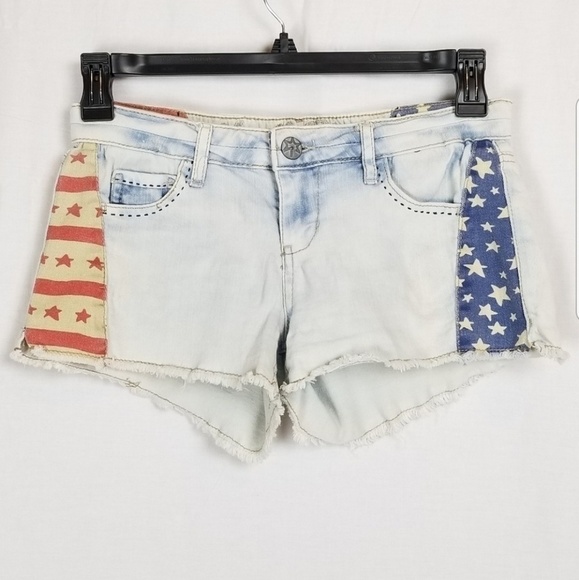 Vanilla star Patriotic flag shorts sz 7 - Picture 1 of 8